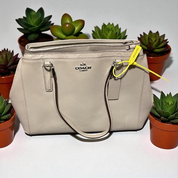 Coach Light Beige Satchel Bag - Picture 1 of 4